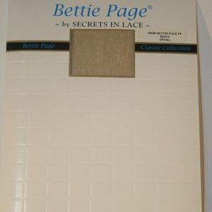 Bettie Page Nylon Stockings, Beige Plus Size